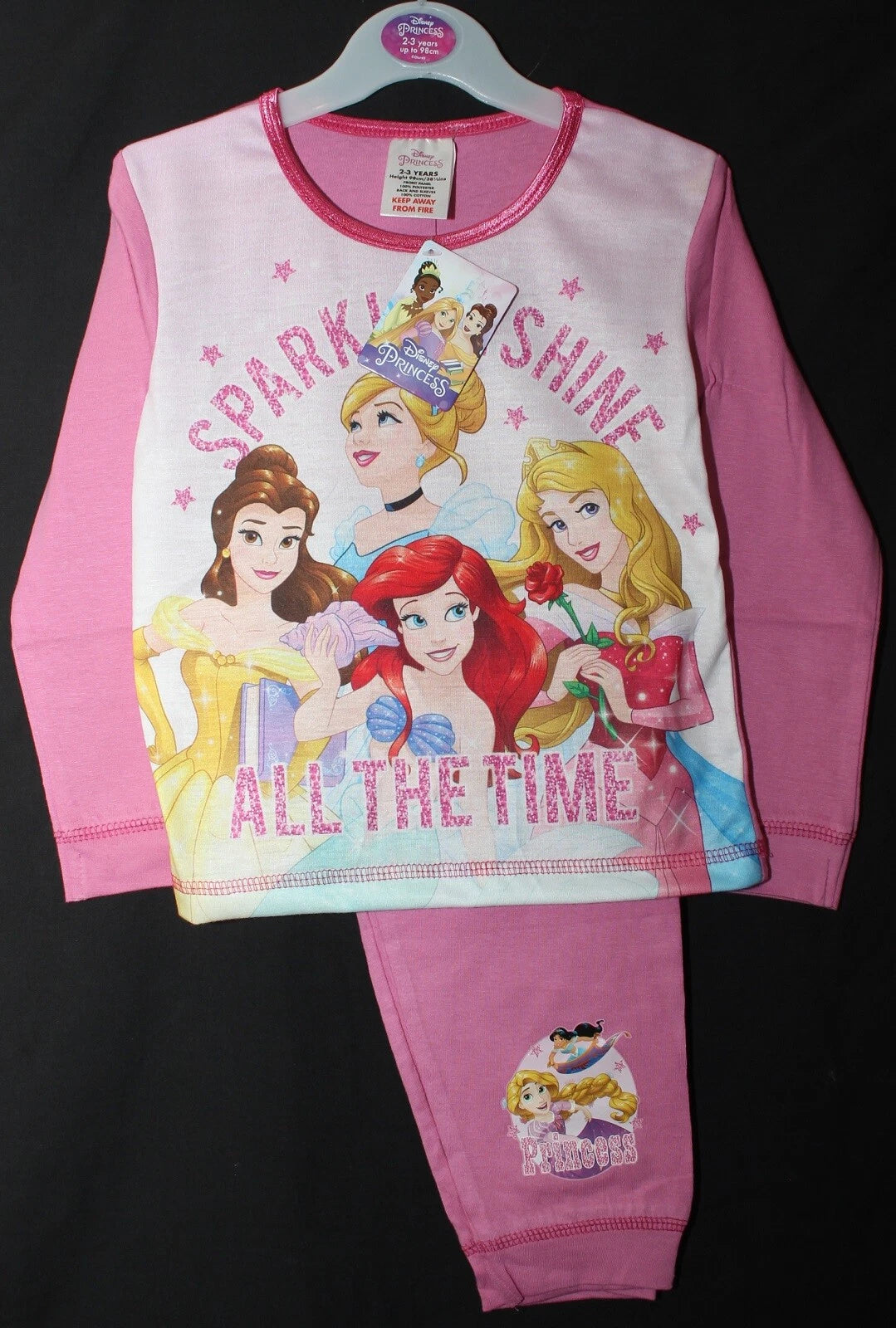 Girl's DISNEY PRINCESS Pyjamas / PJs in a Choice of 3 Styles - 18 months-5 years