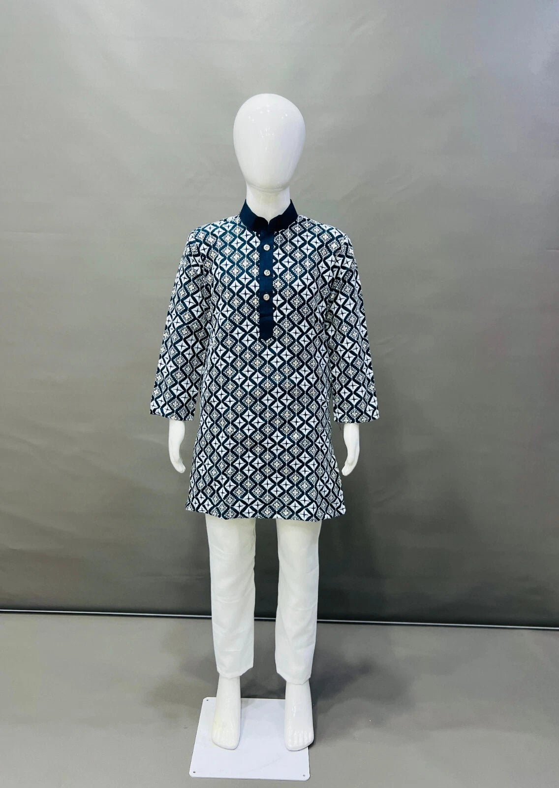 Kids Kurta Pajama Set Wedding Party Sequins Kurta Pyjama Traditional Silk Kurtas