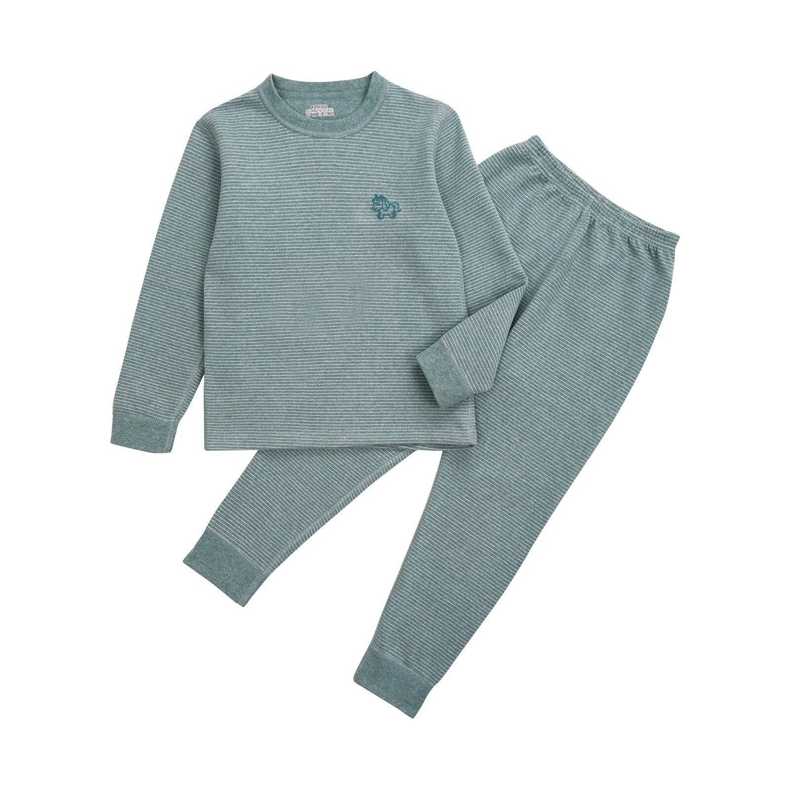 Kids Boys Girls Underwear T-shirt Pajama Set With Pants Nightwear Winter Tops