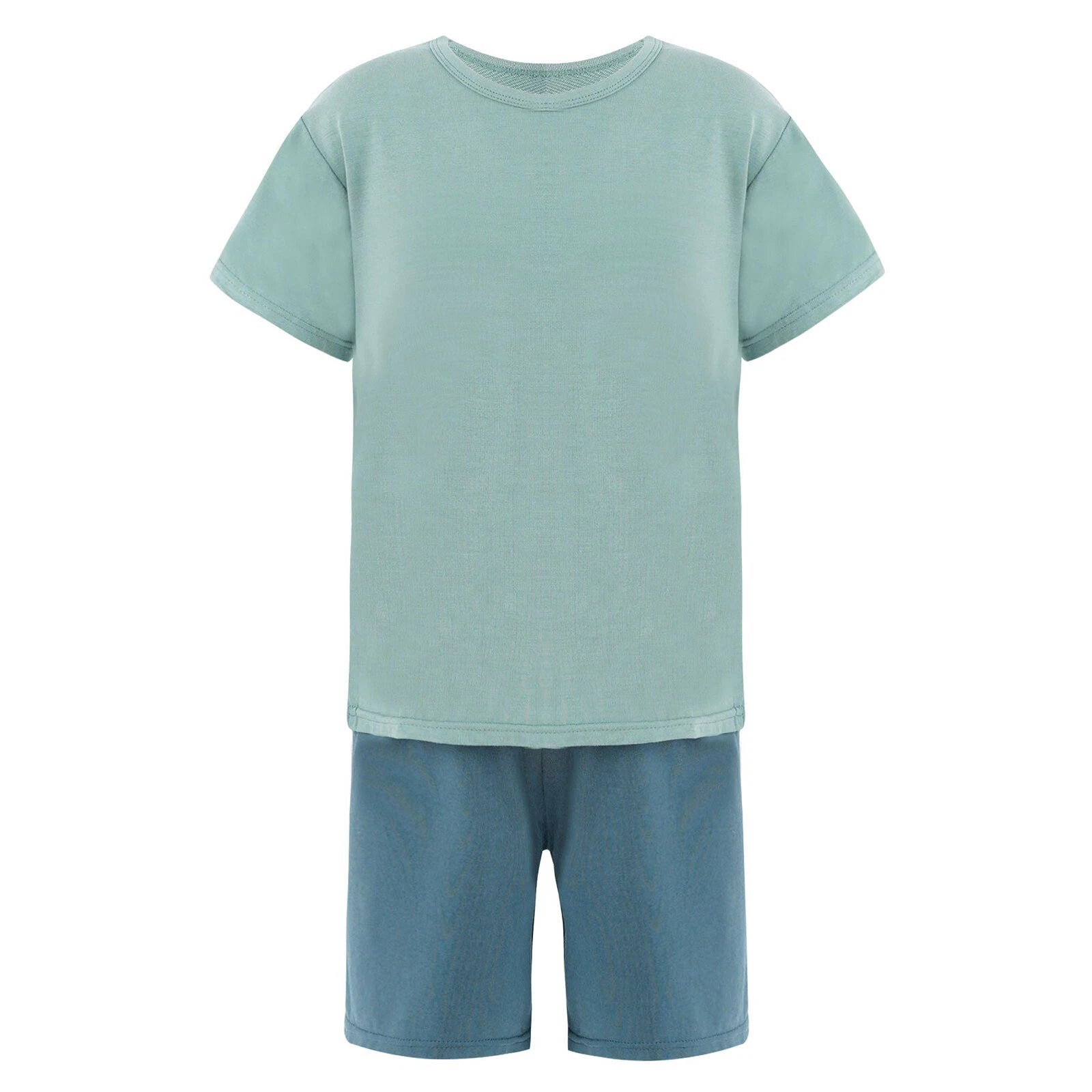 Kids Boys Girls Underwear T-shirt Pajama Set With Pants Nightwear Winter Tops