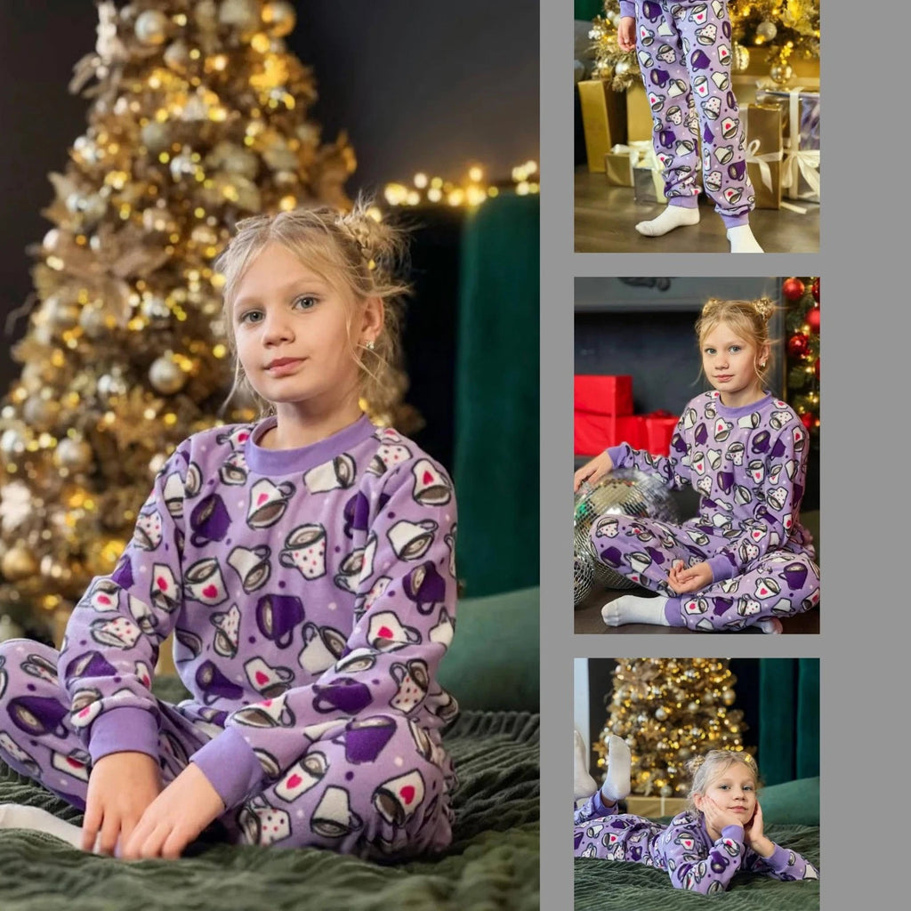 Girls’ Printed Fleece Pajama Set – Soft, Warm & Cozy, Winter,  Nosi svoe 6076...