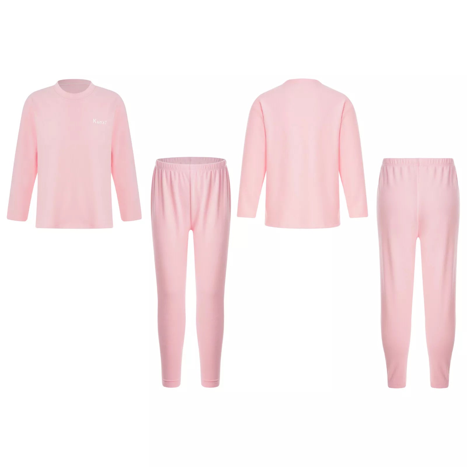 Kids Boys Girls Tees Elastic Top Pajamas Sleepwear Letter Print Set Thermal