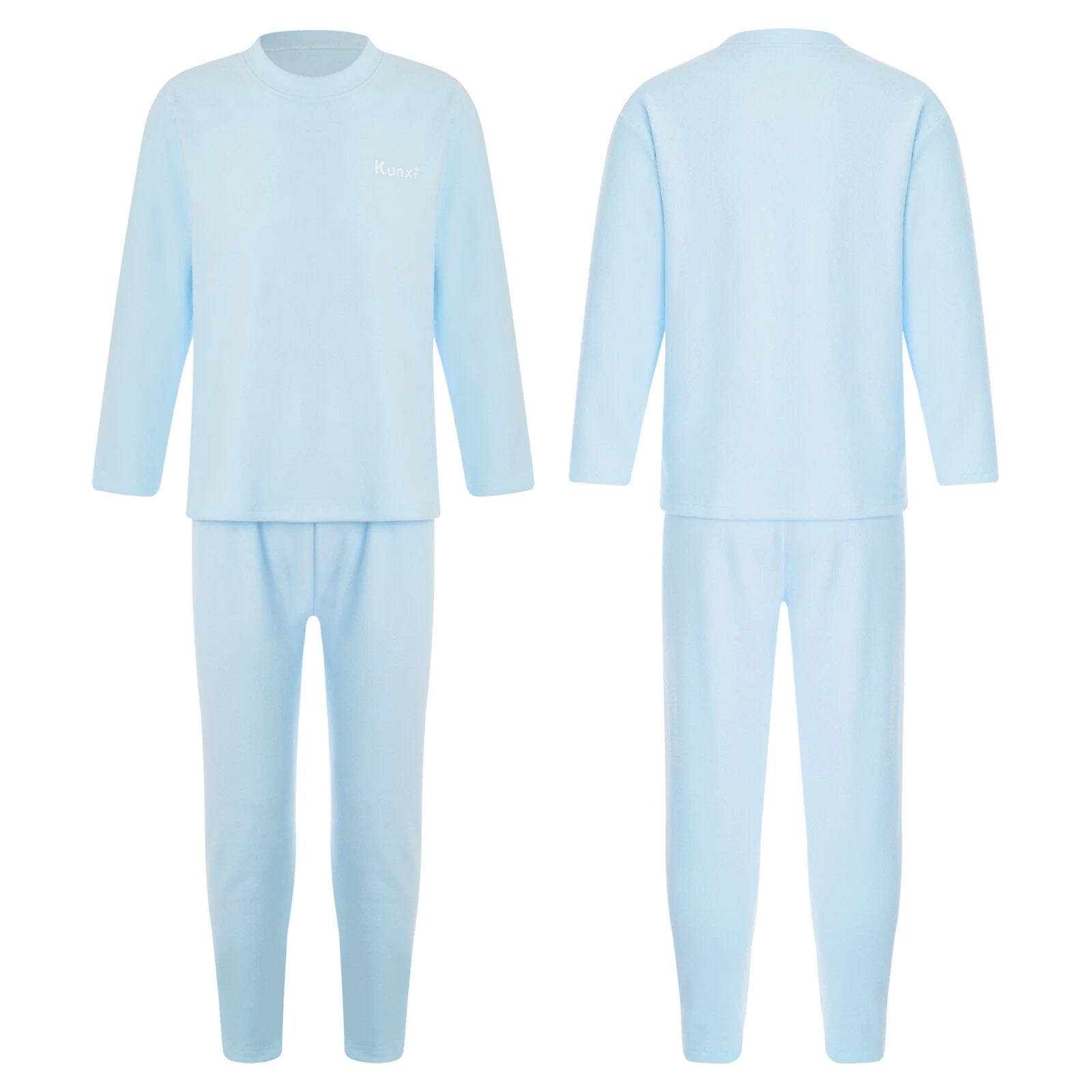 Kids Boys Girls Tees Elastic Top Pajamas Sleepwear Letter Print Set Thermal