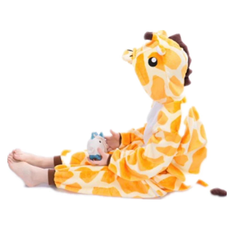 One-Piece Kid's Animal Pajamas Bathrobe Halloween Cosplay Costume Sleepwear