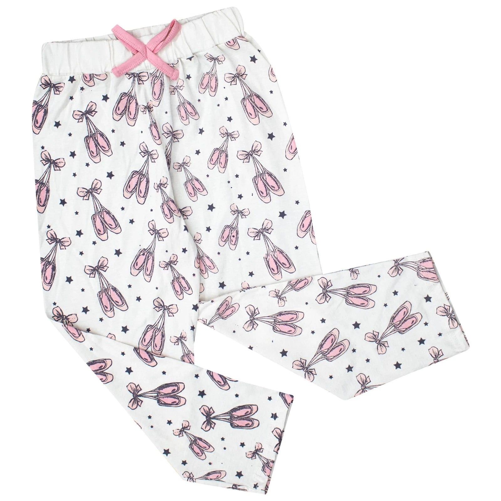 Kids Girls Ballerina Baby Pink Print Children PJs 2 Piece Cotton Set 2-13 Years