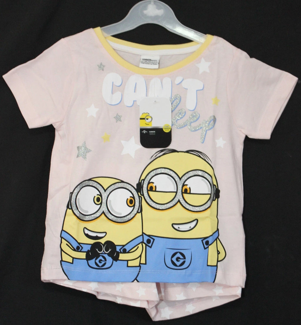 MINIONS Girl's Short Pyjamas/ DESPICABLE ME Shorty PJs in Sizes 2-10 years