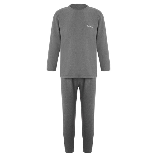 Kids Boys Girls Tees Elastic Top Pajamas Sleepwear Letter Print Set Thermal