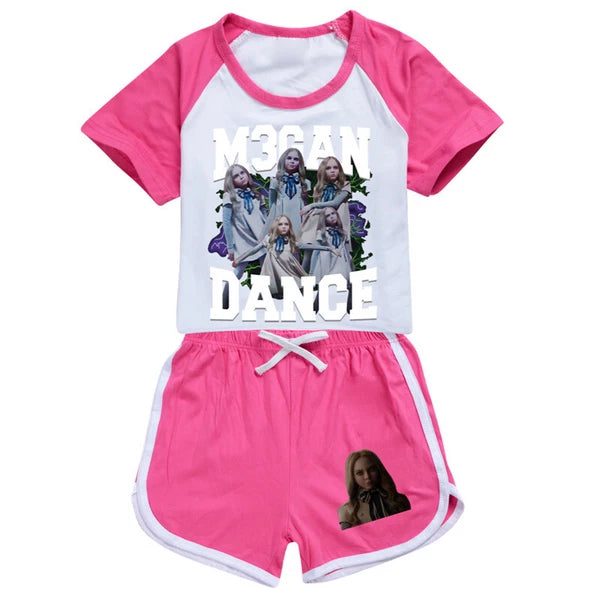 New M3GAN Boys Girls Shorts T-shirt PJ'S Loungewear Tracksuit Kids Birthday Hot