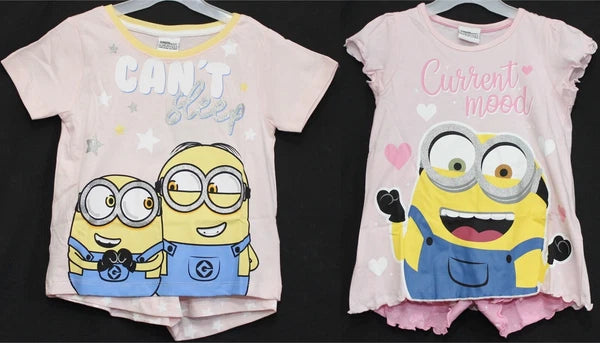 MINIONS Girl's Short Pyjamas/ DESPICABLE ME Shorty PJs in Sizes 2-10 years