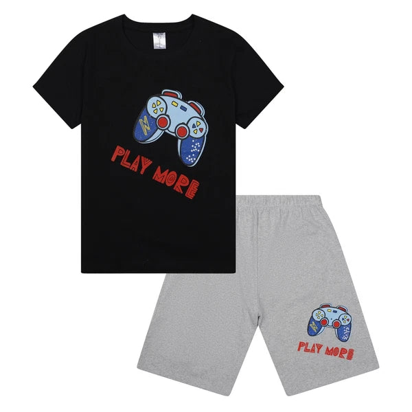 Boys Gamer Short Pyjama Set Kids Gaming Theme PJ Sets Nightwear 9 to 16 Years
