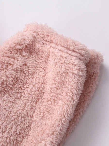 Unisex Kids Outfit Coral Fleece Pajama 2 Piece Set Sleepwear Costume Suit Warm