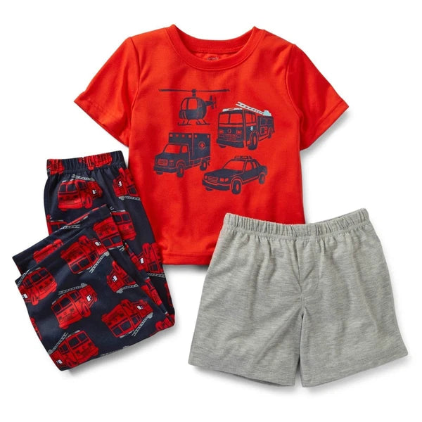 Carter's Infant Boys 12 Months  3 Piece Pajama Set NWT Baseball or Fire Rescue