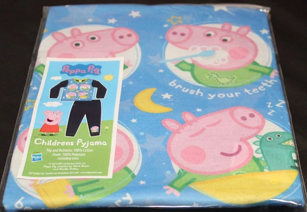 GEORGE PIG Boy's Pyjamas /PEPPA PIG Long-Sleeved PJs Sizes 18 months-5 years