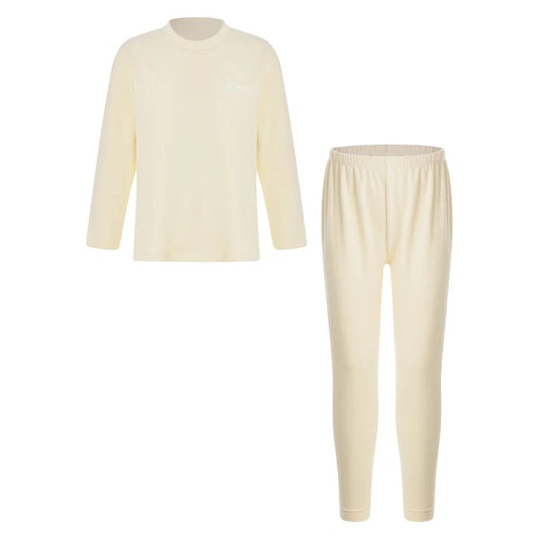 Kids Boys Girls Tees Elastic Top Pajamas Sleepwear Letter Print Set Thermal