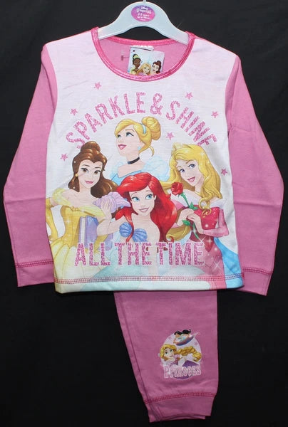 Girl's DISNEY PRINCESS Pyjamas / PJs in a Choice of 3 Styles - 18 months-5 years