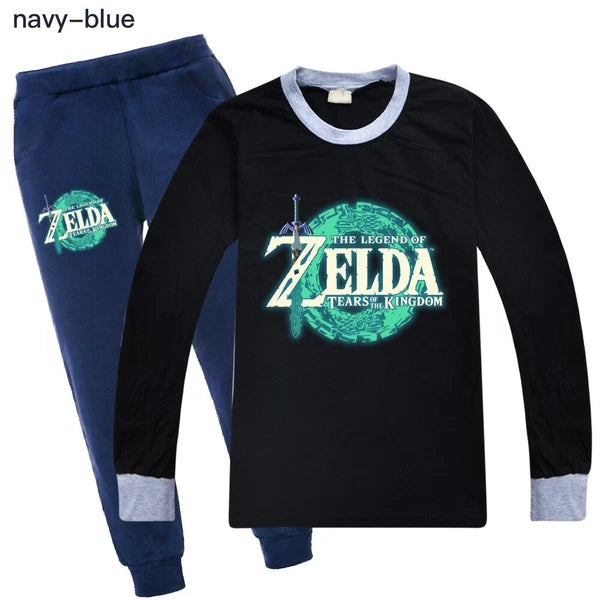 Children's Legend of Zelda Kingdom Tears T-shirt Top+Pants Pajama Set Gift