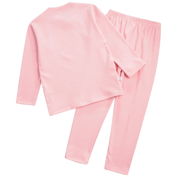 Kids Boys Girls Tees Elastic Top Pajamas Sleepwear Letter Print Set Thermal