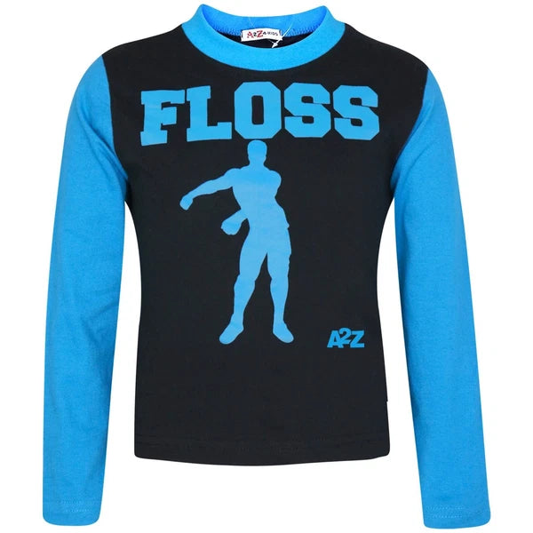 Boys Girls Pyjamas Blue Trendy Floss A2Z Print Christmas Loungewear Outfits