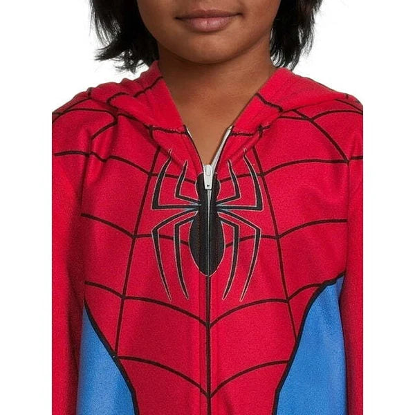 Licensed Boy's One-Piece Full-Zip Hooded Blanket Pajama Sleepwear Sleeper: 4-16