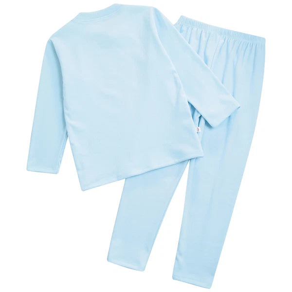 Kids Boys Girls Tees Elastic Top Pajamas Sleepwear Letter Print Set Thermal