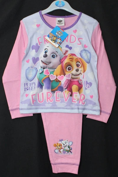 Girls PAW PATROL Pyjamas /Pink SKYE & EVEREST PJs Sizes 18 Months-5 Years