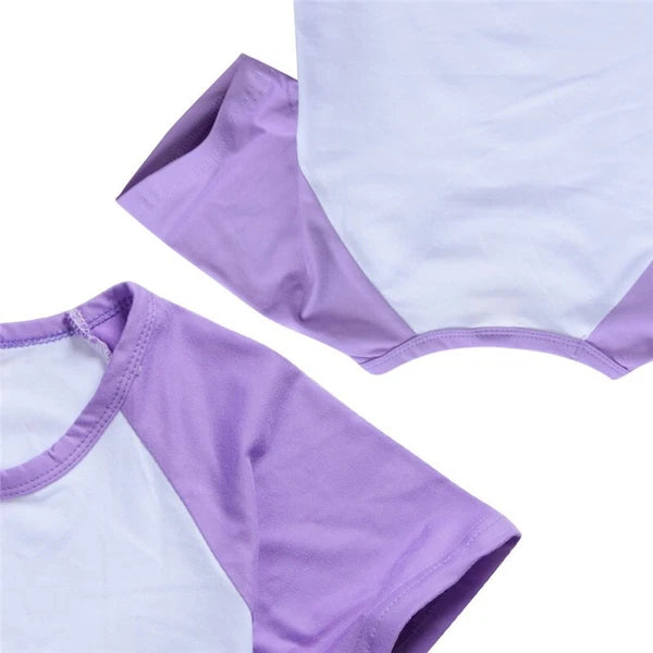 Shorts T-Shirt Set Kids PJ'S Loungewear Tracksuit New Elemental Girls-