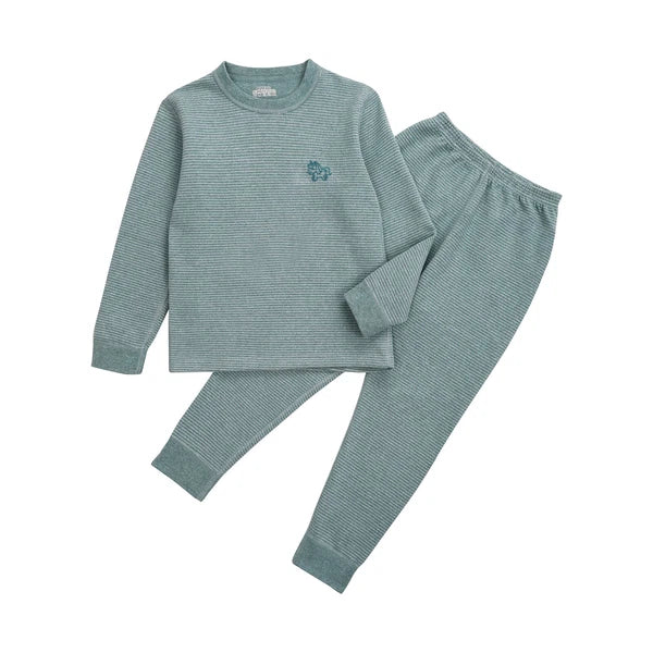 Kids Boys Girls Underwear T-shirt Pajama Set With Pants Nightwear Winter Tops