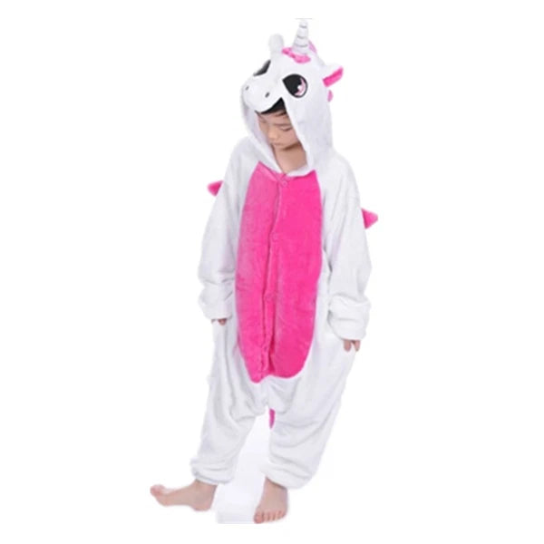 One-Piece Kid's Animal Pajamas Bathrobe Halloween Cosplay Costume Sleepwear