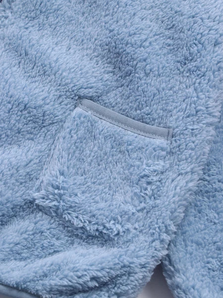 Unisex Kids Pajama Girls Outfit Stand Collar Set Jacket Nightwear Zipper Warm