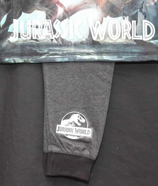 JURASSIC WORLD Boy's Pyjamas / Long-Sleeved DINOSAUR PJs - Sizes 4-10 Years