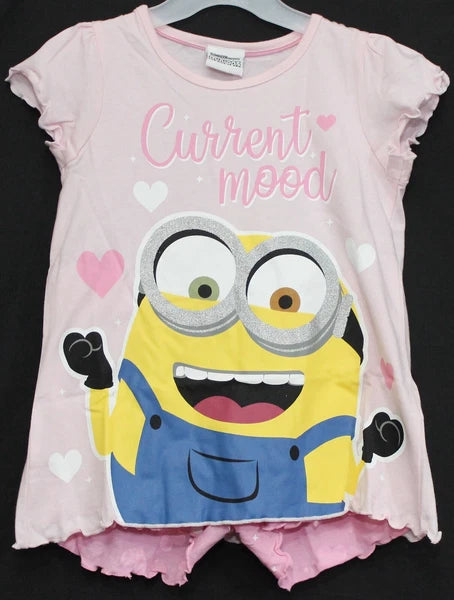 MINIONS Girl's Short Pyjamas/ DESPICABLE ME Shorty PJs in Sizes 2-10 years
