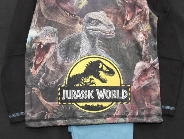 JURASSIC WORLD Boy's Pyjamas / Long-Sleeved DINOSAUR PJs - Sizes 4-10 Years