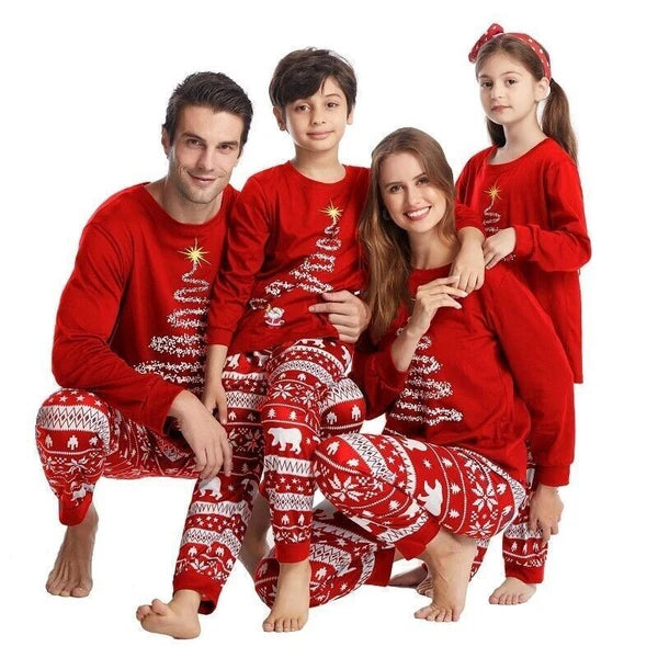 Family Matching Christmas Pyjamas Adult Kids Xmas Nightwear Pajamas Pjs Set