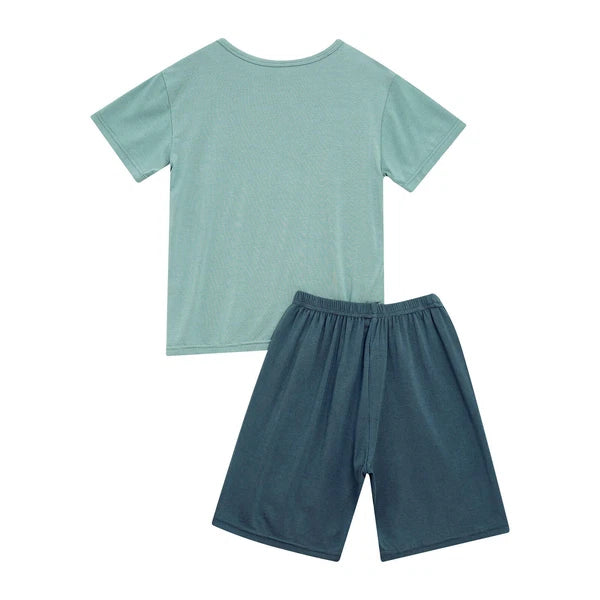 Kids Boys Girls Underwear T-shirt Pajama Set With Pants Nightwear Winter Tops