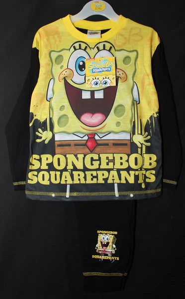 Boy's SPONGEBOB SQUAREPANTS Pyjamas / Long-Sleeved PJs - Sizes 4-10 Years