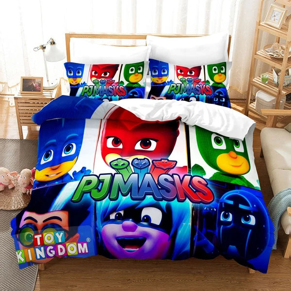 Kids PJ Masks 3D Quilt/Duvet/Doona Cover Bedding Sets + Pillowcases - Single