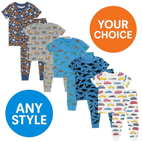 Kids Baby Toddler Boy Pajamas PJs - 2 pcs Shortsleeve | Super Soft Sleepwear