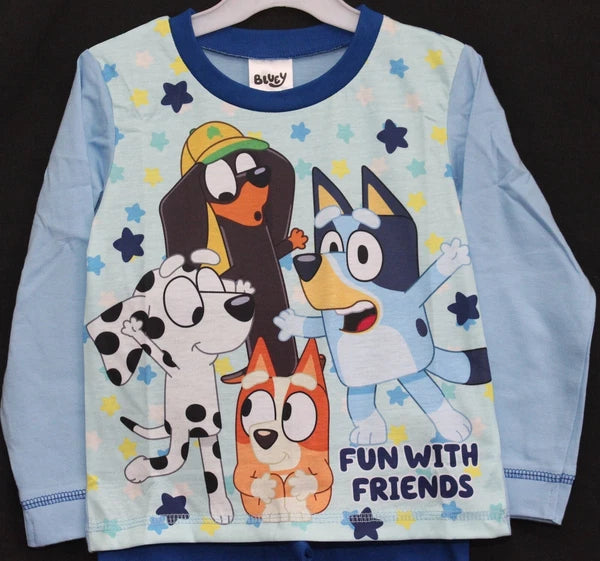 BLUEY Boy's Pyjamas /BLUEY & BINGO Long-Sleeved PJs Sizes 18 months-5 years