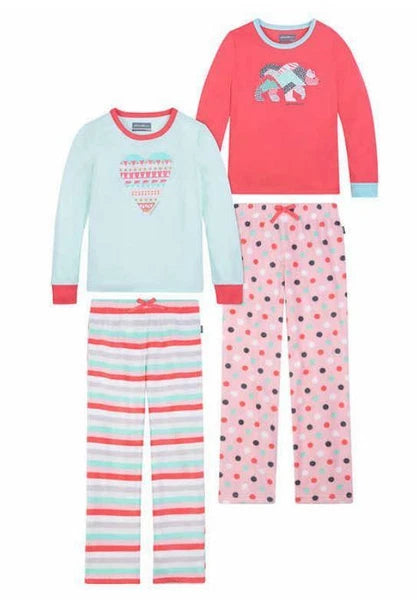 NEW! GIRLS EDDIE BAUER 4 PIECE PAJAMA SET! ADVENTURE AWAITS SERIES! VARIETY