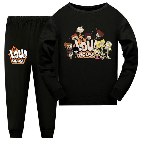Popular The Loud House children's long sleeved T-shirt pajamas pants set gift