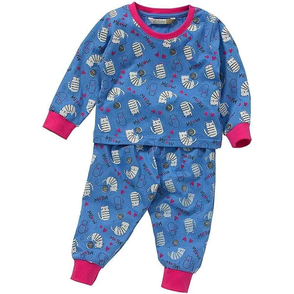 Toddler Girls Long Pyjamas Elephant Kitten Bunny Rabbit Dog Dream Snuggle 6-23 m