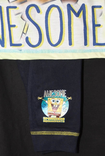 Boy's SPONGEBOB SQUAREPANTS Pyjamas / Long-Sleeved PJs - Sizes 4-10 Years