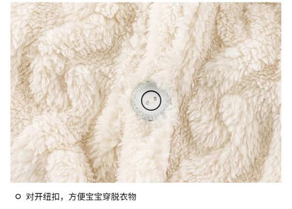 Winter Flannel Pajamas Sets Baby Boys Girls Clothes Warm Hooded Sleepwear Pijama