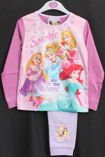 Girl's DISNEY PRINCESS Pyjamas / PJs in a Choice of 3 Styles - 18 months-5 years