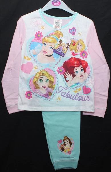 Girl's DISNEY PRINCESS Pyjamas / PJs in a Choice of 3 Styles - 18 months-5 years