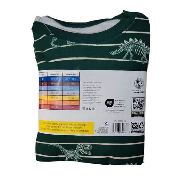 Member's Mark Toddler & Boys 4-Piece Organic Cotton Pajama Set