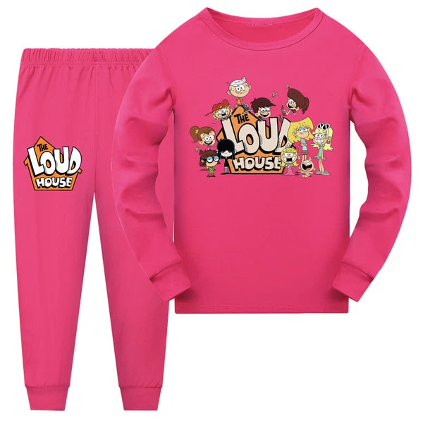 Popular The Loud House children's long sleeved T-shirt pajamas pants set gift