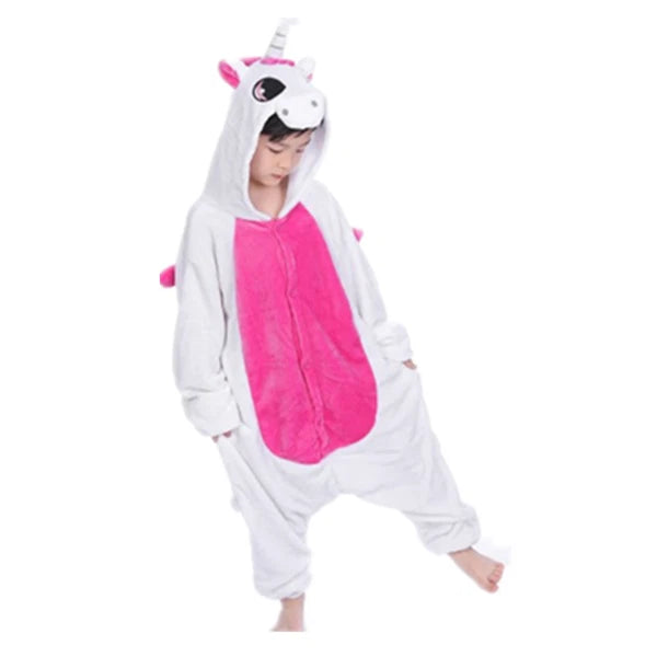 One-Piece Kid's Animal Pajamas Bathrobe Halloween Cosplay Costume Sleepwear