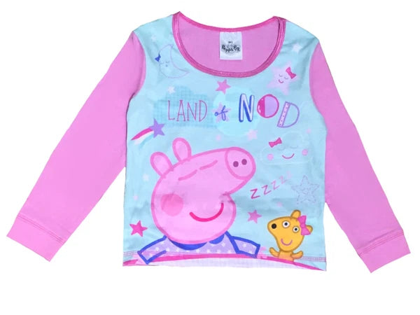 Girls Peppa Pig Toddler / Younger Pyjama Set Pink Size 18m- 5 Years Long Sleeved