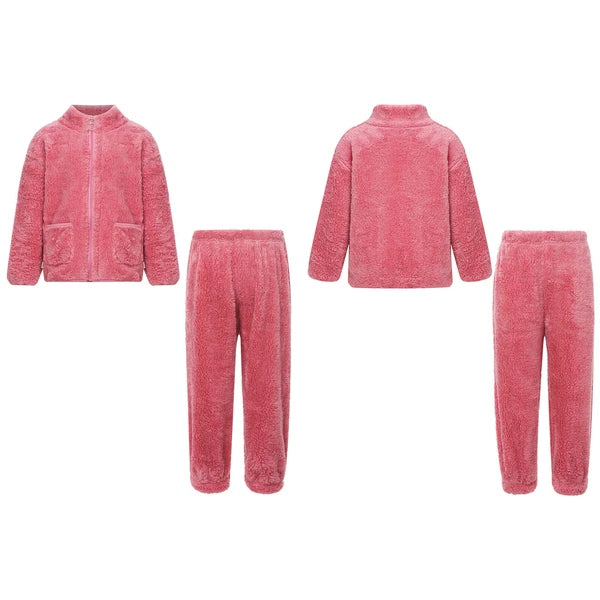 Unisex Kids Outfits Warm Set Girls Sleepwear Training Homewear Tops Pajamas